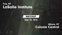 Matchup: LaSalle Institute vs. Colonie Central  2016