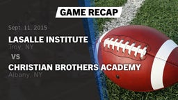 Recap: LaSalle Institute  vs. Christian Brothers Academy  2015