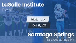 Matchup: LaSalle Institute vs. Saratoga Springs  2017
