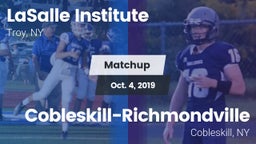 Matchup: LaSalle Institute vs. Cobleskill-Richmondville  2019