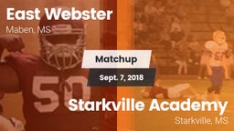 Matchup: East Webster vs. Starkville Academy  2018