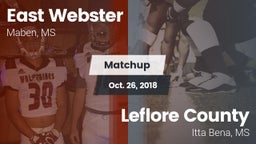 Matchup: East Webster vs. Leflore County  2018