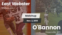 Matchup: East Webster vs. O'Bannon  2018