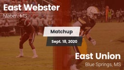 Matchup: East Webster vs. East Union  2020