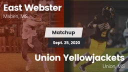 Matchup: East Webster vs. Union Yellowjackets 2020