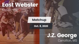 Matchup: East Webster vs. J.Z. George  2020