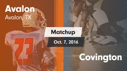 Matchup: Avalon vs. Covington 2016
