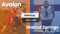Matchup: Avalon vs. Walnut Springs  2017