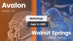 Matchup: Avalon vs. Walnut Springs  2018