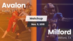 Matchup: Avalon vs. Milford  2018