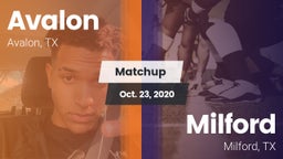 Matchup: Avalon vs. Milford  2020