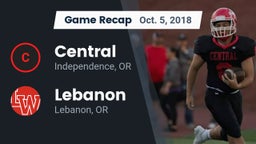 Recap: Central  vs. Lebanon  2018