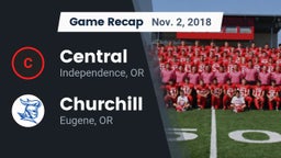 Recap: Central  vs. Churchill  2018