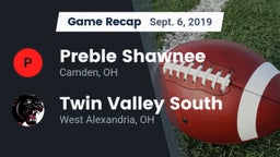 Recap: Preble Shawnee  vs. Twin Valley South  2019