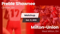 Matchup: Preble Shawnee vs. Milton-Union  2019