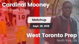 Matchup: Cardinal Mooney vs. West Toronto Prep 2018