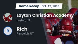 Recap: Layton Christian Academy  vs. Rich  2018
