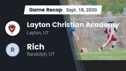 Recap: Layton Christian Academy  vs. Rich  2020