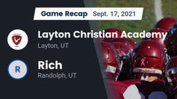 Recap: Layton Christian Academy  vs. Rich  2021