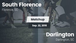 Matchup: South Florence vs. Darlington  2016