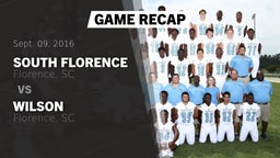 Recap: South Florence  vs. Wilson  2016