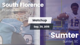 Matchup: South Florence vs. Sumter  2016