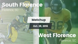 Matchup: South Florence vs. West Florence  2016