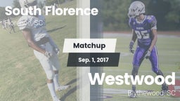 Matchup: South Florence vs. Westwood  2017