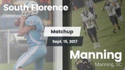 Matchup: South Florence vs. Manning  2017
