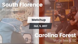 Matchup: South Florence vs. Carolina Forest  2017