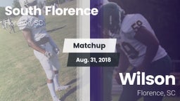 Matchup: South Florence vs. Wilson  2018