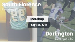 Matchup: South Florence vs. Darlington  2018