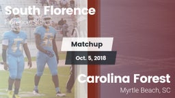 Matchup: South Florence vs. Carolina Forest  2018