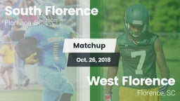 Matchup: South Florence vs. West Florence  2018