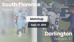Matchup: South Florence vs. Darlington  2019