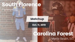 Matchup: South Florence vs. Carolina Forest  2019