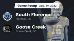 Recap: South Florence  vs. Goose Creek  2022