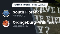 Recap: South Florence  vs. Orangeburg-Wilkinson  2022
