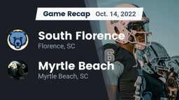 Recap: South Florence  vs. Myrtle Beach  2022