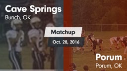 Matchup: Cave Springs vs. Porum  2016