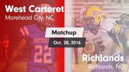 Matchup: West Carteret vs. Richlands  2016