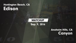 Matchup: Edison  vs. Canyon  2016
