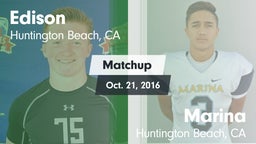 Matchup: Edison  vs. Marina  2016