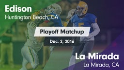 Matchup: Edison  vs. La Mirada  2016