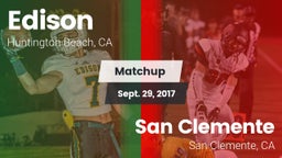 Matchup: Edison  vs. San Clemente  2017