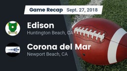 Recap: Edison  vs. Corona del Mar  2018