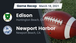 Recap: Edison  vs. Newport Harbor  2021