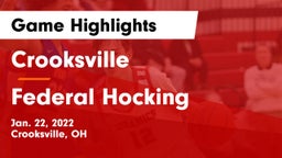 Crooksville  vs Federal Hocking  Game Highlights - Jan. 22, 2022