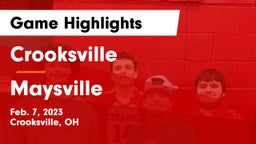Crooksville  vs Maysville  Game Highlights - Feb. 7, 2023