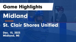 Midland  vs St. Clair Shores Unified Game Highlights - Dec. 15, 2023